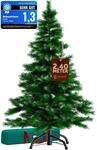 CASARIA&reg; Weihnachtsbaum k&uuml;nstlich 240cm dichte Spitzen schneller Aufbau