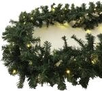 INDA-Exclusiv Tannengirlande 8,1 Meter mit 100 warm-wei&szlig;en LED, strombetrieben, + 5