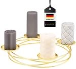 bremermann Kerzenst&auml;nder in Kranzform, ideal als Adventskranz f&uuml;r Weihnachten oder