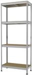 Trend Line Schwerlastregal 180 x 75 x 35 cm 4 Holzb&ouml;den 700 kg Regalsysteme