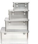 GORANDO Aluminiumbox Alubox Alukiste mit Schnappschloss, Griffen, Dichtung (46 Liter)