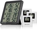 Bresser Quadro NV Thermo-Hygrometer mit 4 Messpunkten, integrierter Sensor und 3