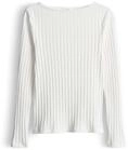 OPUS Damen Langarmshirt | SOVKE Slim Rippshirt aus Baumwoll Mix Milk, 40
