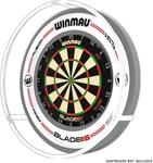 WINMAU Plasma Ice Dartboard Lichtpaket - Wei&szlig;es 360-Grad-Licht mit grau-wei&szlig;er