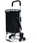 VOUNOT Aluminium Einkaufstrolley Treppensteiger, Trolly Einkaufswagen Klappbar,
