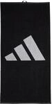 adidas Unisex Brand Stripes Towel, Black/White, S