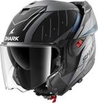 SHARK, Modularer Motorradhelm OXO RYDGER Anthracite Blue Black ABK, S