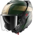 SHARK, Modularer Motorradhelm OXO SIKTER Green Chrome Gold GUQ, S