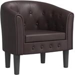 vidaXL Clubsessel Braun Kunstleder
