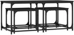 vidaXL Satztische 3 STK., Satztisch Couchtisch Rechteckig, Beistelltisch Sofatisch