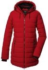 killtec Damen Steppparka/Parka mit Kapuze KOW 55 WMN QLTD PRK, dunkelrot, 40,