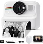 HiMont Kinderkamera Sofortbildkamera, 1080P Sofortbildkamera Kinder mit 32GB Karte &