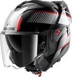 SHARK, Modularer Motorradhelm OXO SIKTER Black Chrome Silver Kus, M