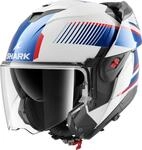 SHARK, Modularer Motorradhelm OXO SIKTER White Chrome Blue WUB, XS