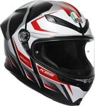 AGV K6 S Karve Helm, schwarz matt/rot/wei&szlig;, M (57/58)