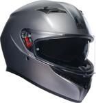 AGV K3 Mono Matt Luna Grey Motorrad Helm Grau Matt, L
