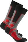 Rohner Damen, Herren Wandersocken Basic Trekking 2er Pack red 43-46