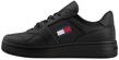 Tommy Jeans Herren Cupsole Sneaker Retro Basket Schuhe, Schwarz (Black), 46