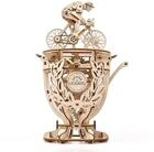 UGEARS Automaton Cyclist 3D-Puzzles &ndash; Vatertagsgeschenk, Holzmodellbaus&auml;tze...
