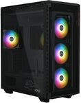 XPG BATTLECRUISER II ST E-ATX 4 Fan ARGB geh&auml;rtetes Glas, schwarz,