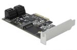 Delock 4 Port SATA und 1 Slot M.2 Key B PCI Express x4 Karte - Low Profile Formfaktor