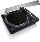 Lenco L-3828BK - Plattenspieler mit Direktantrieb - Pitch Control - USB/PC-Encoding -