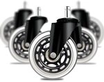 addhome 5er Set Hartbodenrollen | B&uuml;rostuhl Rollen 10x22mm | leise Ersatzrollen f&uuml;r