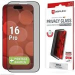 Displex Privacy Full Cover Schutzglas (10H) f&uuml;r Apple iPhone 16 Pro,