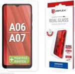 Displex Schutzglas 2D/ Clear (10H) f&uuml;r Samsung Galaxy A06 / A07, Eco-Montagerahmen,