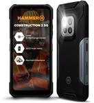 Hammer Construction 2 5G ultra-robustes Smartphone IP69, 50m Laser Lineal, 6+8GB RAM,