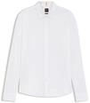 BOSS Herren Mysoft 2 Slim-Fit Hemd aus Baumwoll-Jersey mit Logo-Stickerei