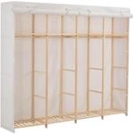 vidaXL Kleiderschrank Stoffschrank Garderobenschrank Garderobe Schrank