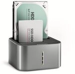 AXAGON ADSA-DC USB3.2 Gen1-2X SATA 6G Clone DUAL HDD Dock Station ASMedia