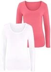 VIVANCE Damen Langarmshirt mit klassischem Rundhalsausschnitt und k&ouml;rpernaher