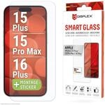 Displex Smart Glass (9H) f&uuml;r Apple iPhone 15 Plus/15 Pro Max/16 Plus,