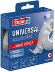 tesa Universal Nano Tape - transparentes, doppelseitiges Klebeband - leicht