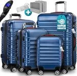 Monzana&reg; 4tlg Kofferset Schloss Organizer Kofferwaage Gurt Gel-Griffe