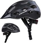 Dunlop Fahrradhelm mit Licht - Fahrradhelm Damen und Herren - Verstellbar von 55 bis