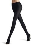 FALKE Damen Strumpfhose Family Rib W Ti Baumwolle einfarbig 1 St&uuml;ck, Blau Dark Navy