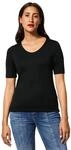Street One Damen New Palmira T-Shirt, Schwarz, 38