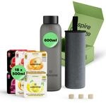 waterdrop&reg; Flasche aus Glas 600ml inkl. 18 zuckerfreie Drops - Geschenk f&uuml;r Frauen