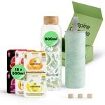 waterdrop&reg; Flasche aus Glas 600ml inkl. 18 zuckerfreie Drops - Geschenk f&uuml;r Frauen