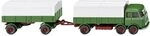 Wiking 042905 Pritschenh&auml;ngerzug, grasgr&uuml;n Spur H0 1:87 Kein Kinderspielzeug!