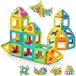CONDIS Magnetische Bausteine 62 Teile, Magnetspiel STEM Magnetbausteine, kreatives