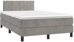 vidaXL Boxspringbett mit Matratze LED Doppelbett Polsterbett Bett Bettrahmen