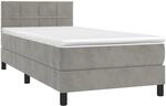 vidaXL Boxspringbett mit Matratze LED Polsterbett Bett Einzelbett Bettrahmen