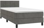 vidaXL Boxspringbett mit Matratze LED Polsterbett Bett Einzelbett Bettrahmen