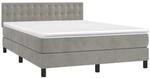 vidaXL Boxspringbett mit Matratze Doppelbett Bett Polsterbett Bettrahmen...