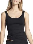 CALIDA Natural Comfort Tank Top Damen, mit Rundhals-Ausschnitt schwarz 40-42