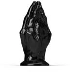 Doppel Fisting Hand Steroid &rdquo; Hail Mary &rdquo; 24,0&times;11,5cm mit Saugnapf, schwarz,